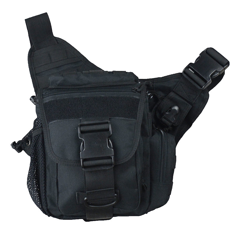Waterproof Hiking Sling Tactical Waist Bag - Black