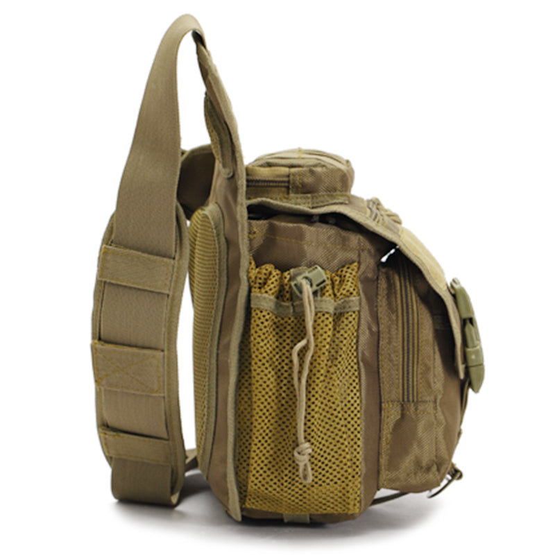 Waterproof Hiking Sling Tactical Waist Bag - Kahki