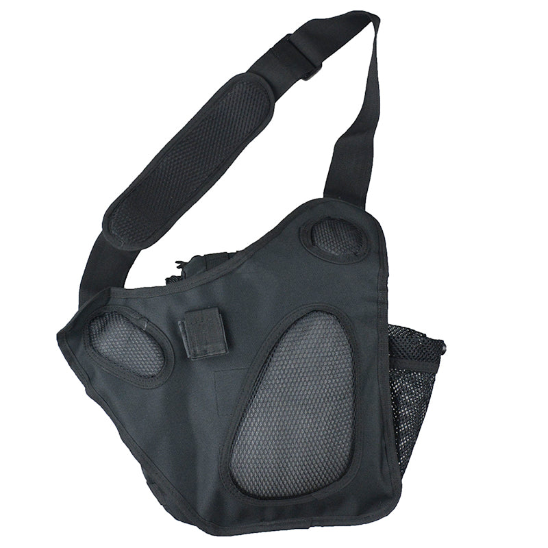 Waterproof Hiking Sling Tactical Waist Bag - Black