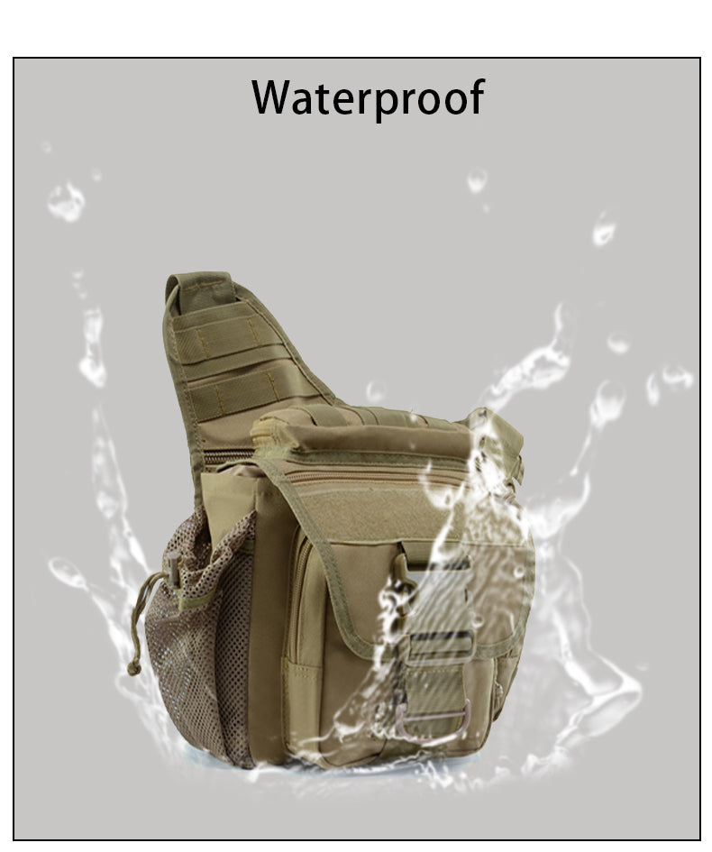 Waterproof Hiking Sling Tactical Waist Bag - Kahki